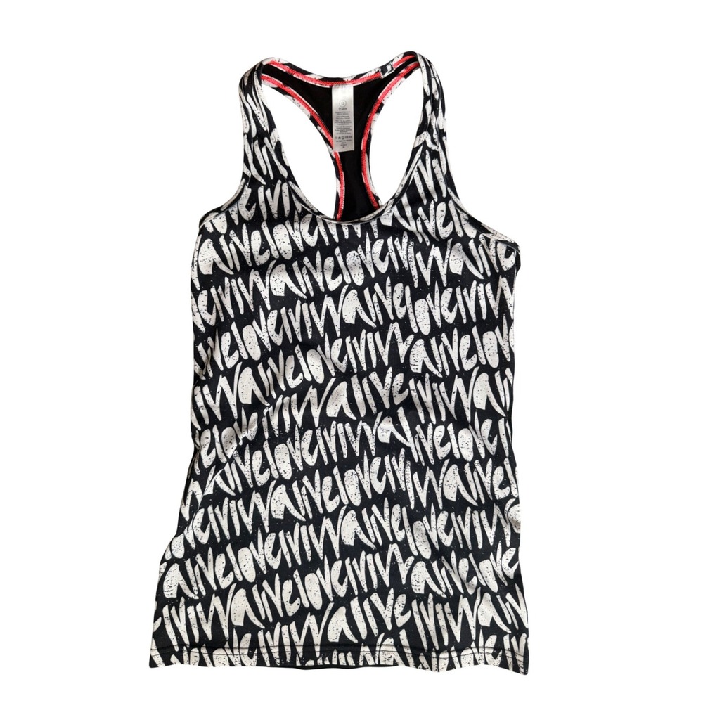 Ivivva Lululemon Girls‎ Logo Racerback Tank Top Size 12 Graphic Print Activewear